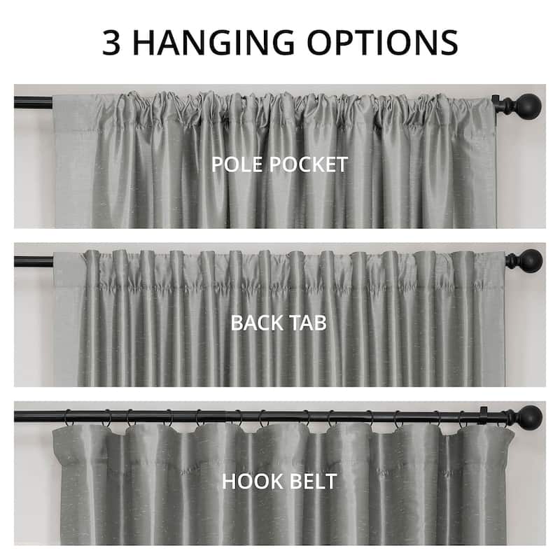 Exclusive Fabrics Blackout Extra Wide Faux Dupioni Curtain (1 Panel)