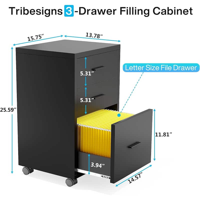 83" L-Shaped Executive Desk, Large L Office Desk with 3-Drawer Mobile File Cabinet, Business Furniture Desk Workstation