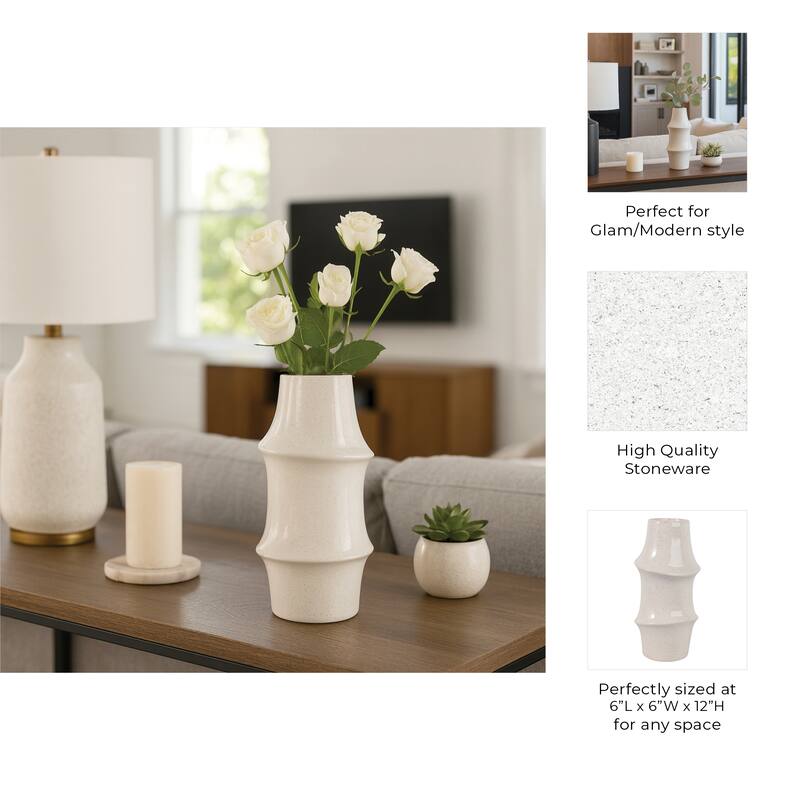 Ceramic Vase Modern Decorative Flower Sculptural for Home Decor