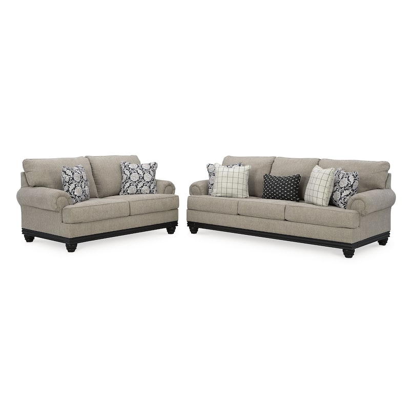Signature Design by Ashley Elbiani Gray/Black 2-Piece Upholstery Package - 99" W x 40" D x 41" H