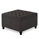preview thumbnail 34 of 37, Large square storage ottoman with wooden legs
