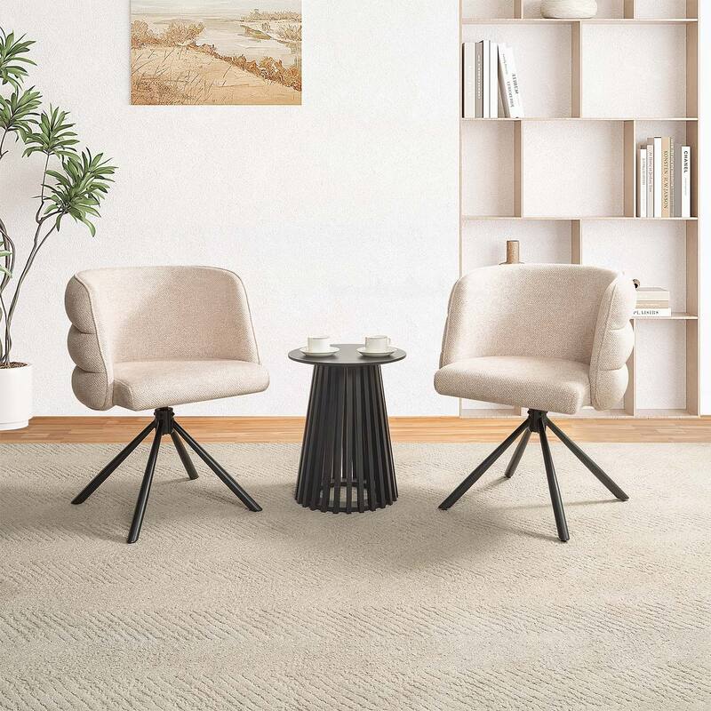 270° Modern Swivel Home Office Desk Chairs Set of 2,for Comfort and Style
