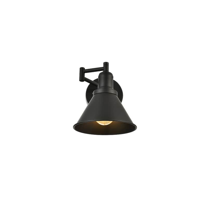 Jude 1 Light Black Swing Arm Wall Sconce