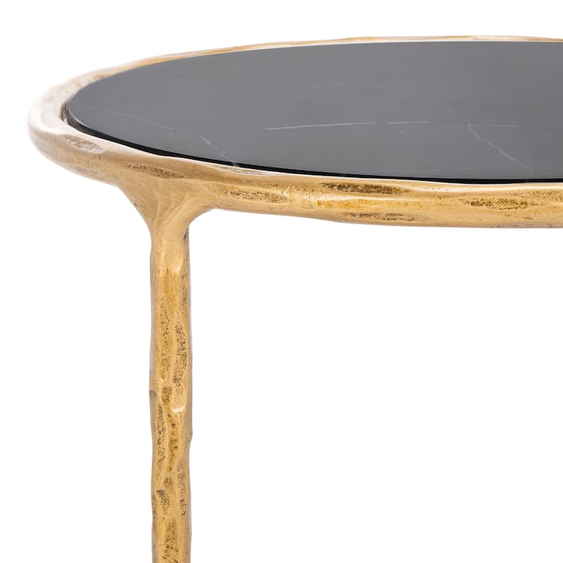 SAFAVIEH Couture Saliha Forged Metal Round End Table - 18" W x 18" L x 20" H - 18"W x 18"D x 20"H