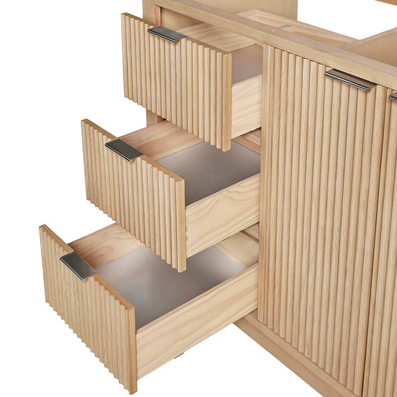 Ariel P60-BC Milan 60" Single Free Standing Vanity Cabinet Only