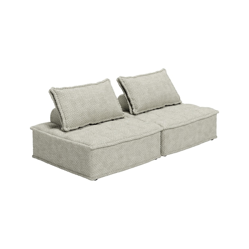 Signature Design by Ashley Bales Gray 2-Piece Modular Seating - 78" W x 39" D x 28" H