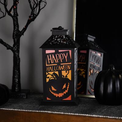 LED Lighted Jack-O-Lantern Happy Halloween Lantern - 11"