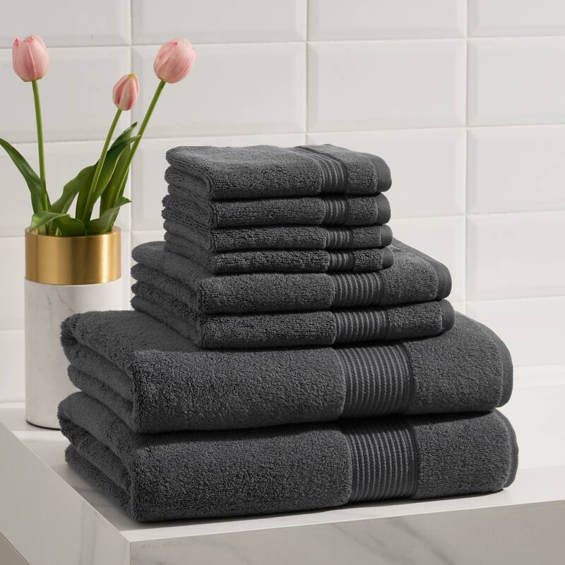 Ted Baker Solid 8-piece Towel Set - Dark Grey