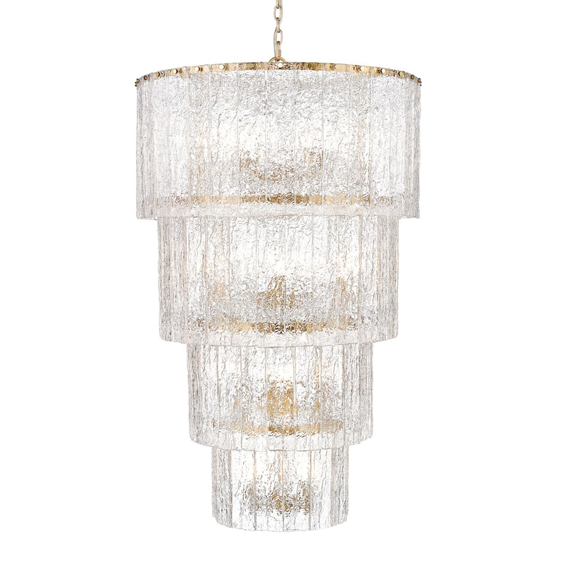 Z-Lite 1943-48 Glacier 18 Light 31" Wide Waterfall Chandelier - Modern Gold