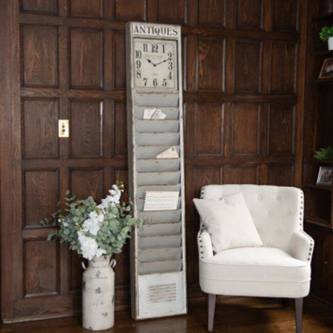 Antiques Standing Clock - 14.25"L x 3.5"W x 75"H