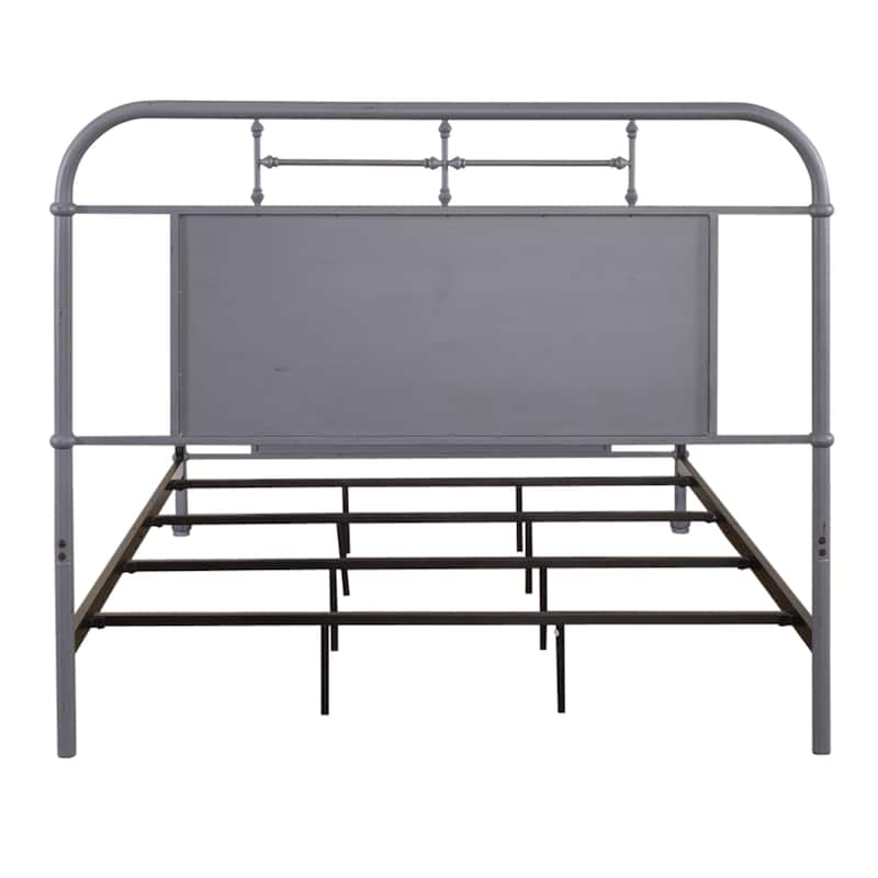 Vintage Series Distressed Metal Queen Metal Bed