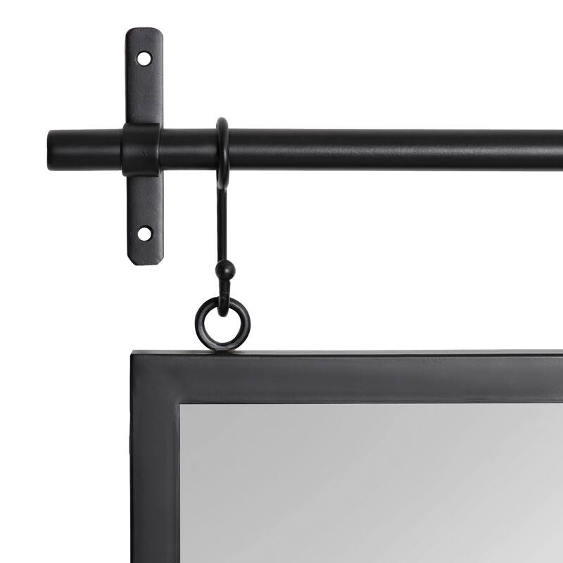 Kate and Laurel Gammons Hanging Farmhouse Wall Mirror with Lower Shelf