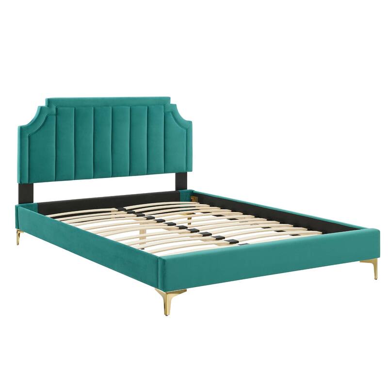 Sienna Performance Velvet Full Platform Bed