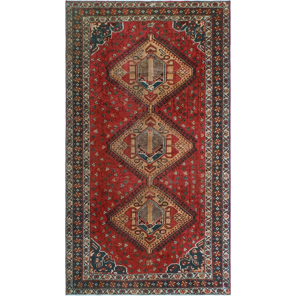 Fine Vintage Heriz Behrad Rust/Beige Runner - 5'2" x 9'9"