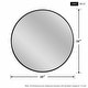 preview thumbnail 27 of 26, Contemporary Round Wall-Mounted Wall Mirror