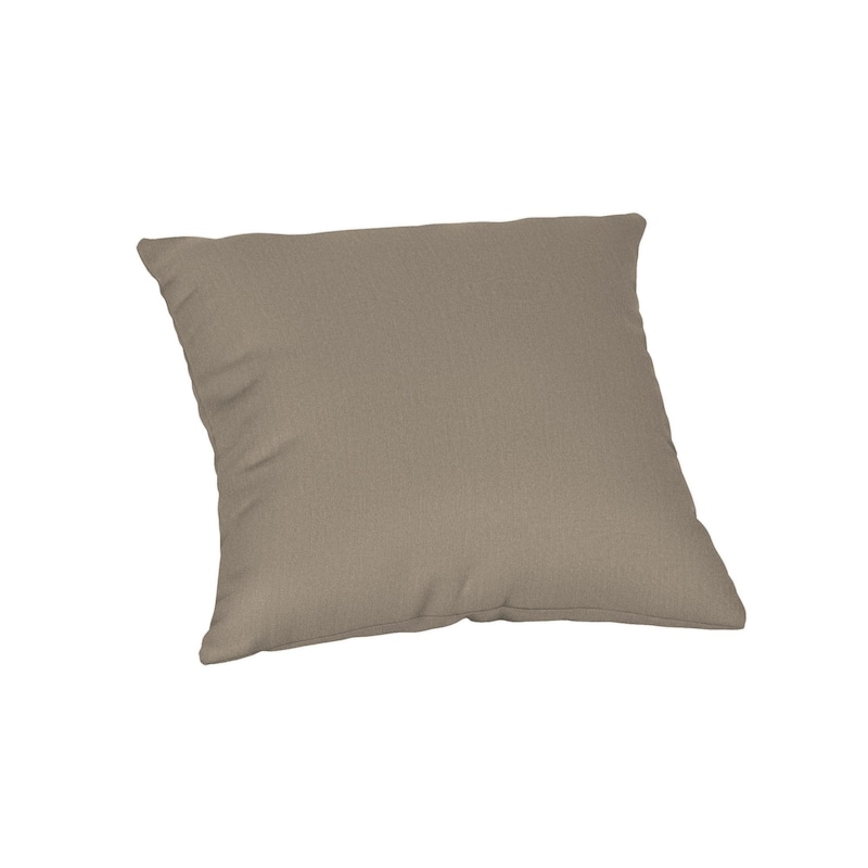 Sunbrella® Solid Fabric 1-Piece Indoor/Outdoor Square Throw Pillow, 20"W x 20"L, Canvas Macaw - Canvas Nougget