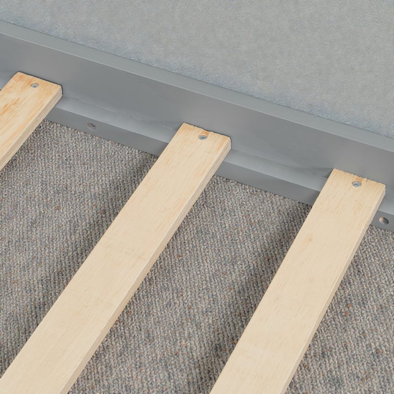 Twin/Full Size Wooden House Bed with Roof and 2 Drawers, Kids Platform Bed with Storage, Solid Pine Frame