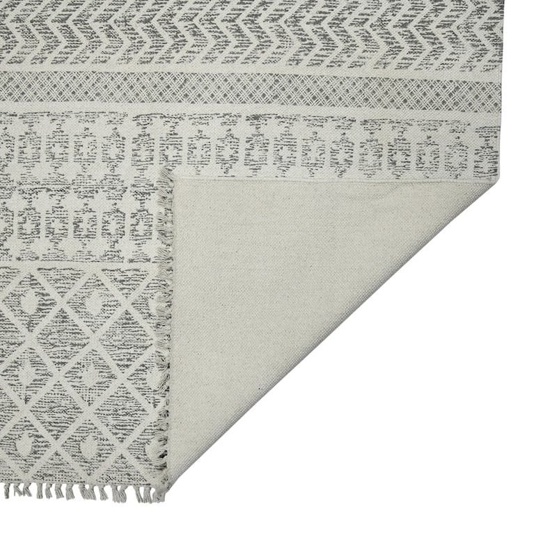 Magi Dianne Handmade Geometric Flatweave Cotton Rug