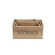 preview thumbnail 6 of 7, Brown Wood Storage Crates with Metal Border Accents (Set of 3)