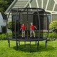 preview thumbnail 6 of 16, 10 Feet ASTM Approved Recreational Trampoline with Ladder Black