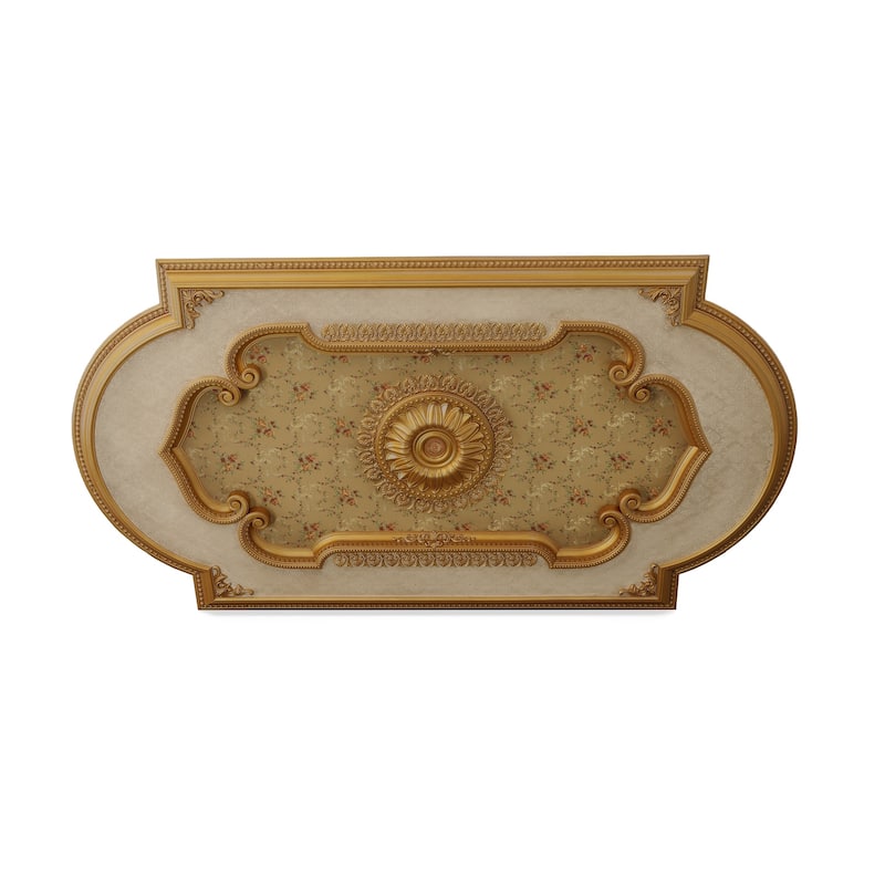 Blanco Rectangular Chandelier Ceiling Medallion 94 inches