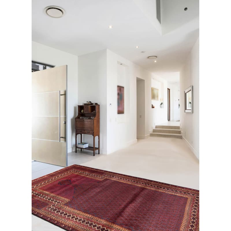 Teimani Burgundy Rug 3'3" x 5'0" - 3'3 x 5'0