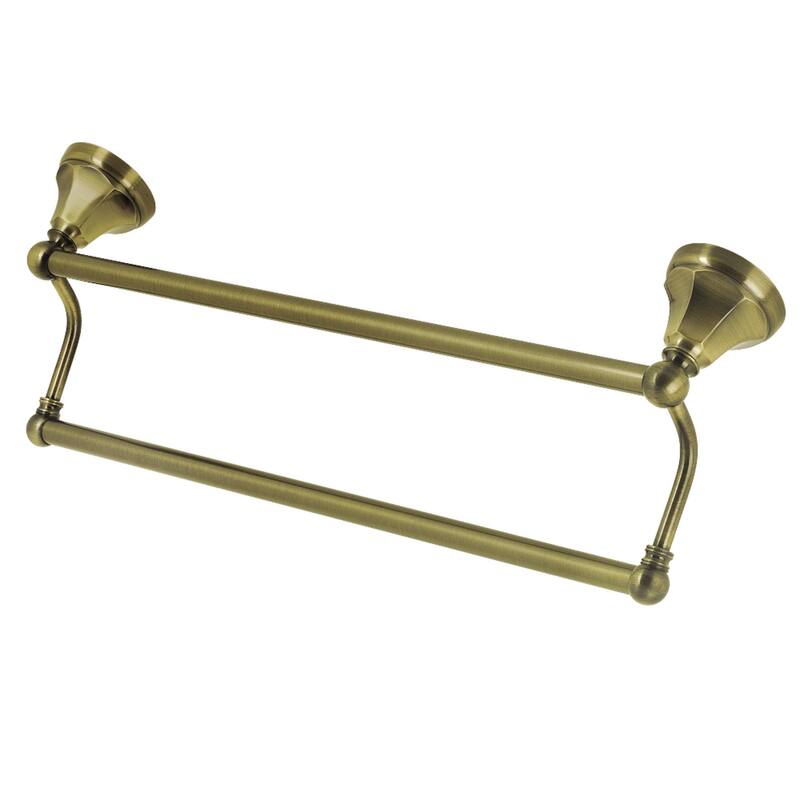 Kingston Brass Metropolitan 24-Inch Dual Towel Bar - Antique Brass