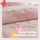 preview thumbnail 39 of 58, Intelligent Design Kids Gracie Floral Reversible Tufted Chenille Comforter Set with Flower Throw Pillow