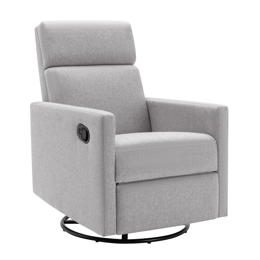 Modern Upholstered Rocker Nursery Chair Plush Seating Glider Swivel Recliner Chair