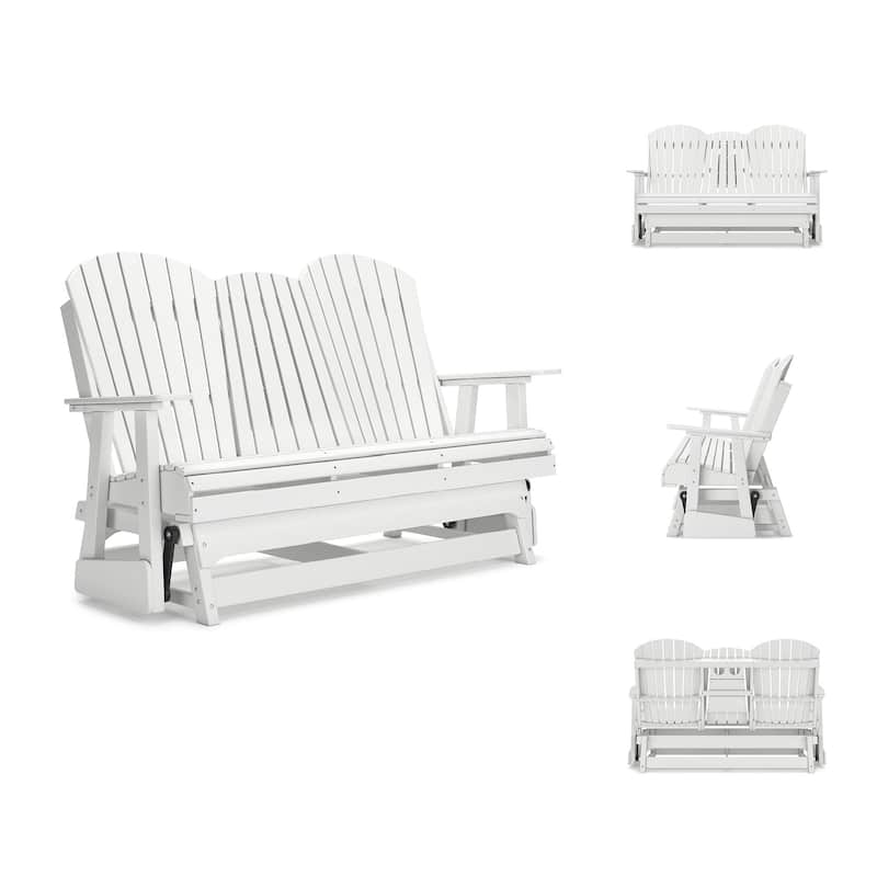 Signature Design by Ashley Hyland wave Outdoor Glider Loveseat - 67" W x 31.5" D x 41.75" H