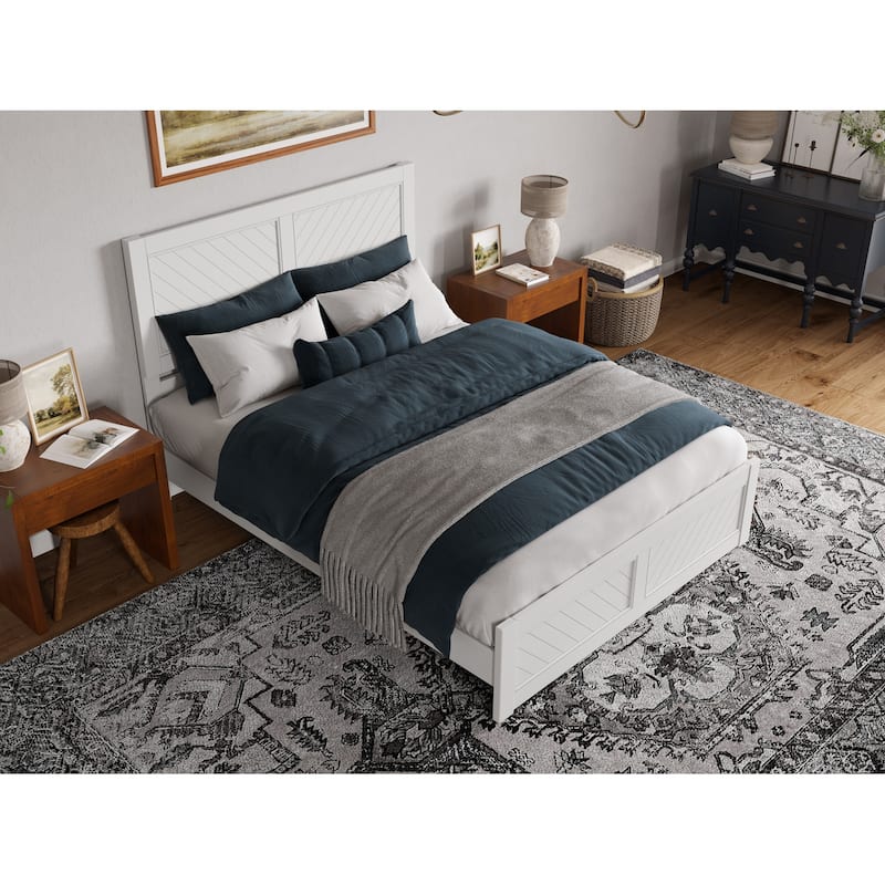 Berkshire Queen Low Profile Platform Bed with Matching Footboard