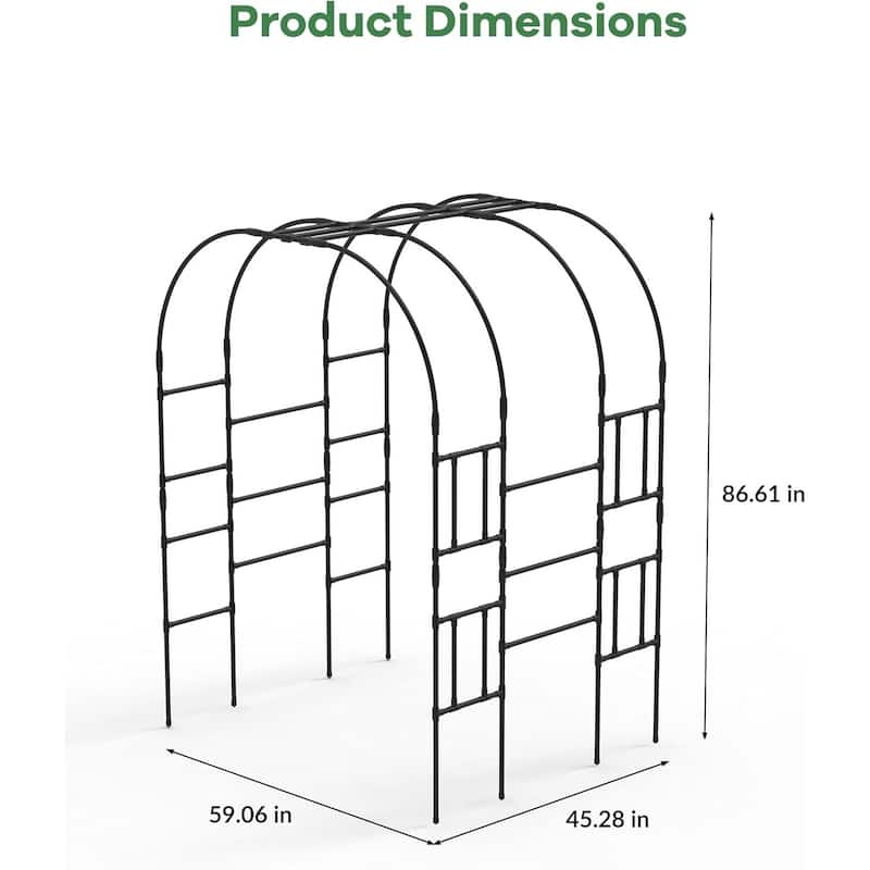 7.2 Feet Tall Garden Arch Trellis, for Climbing Plants