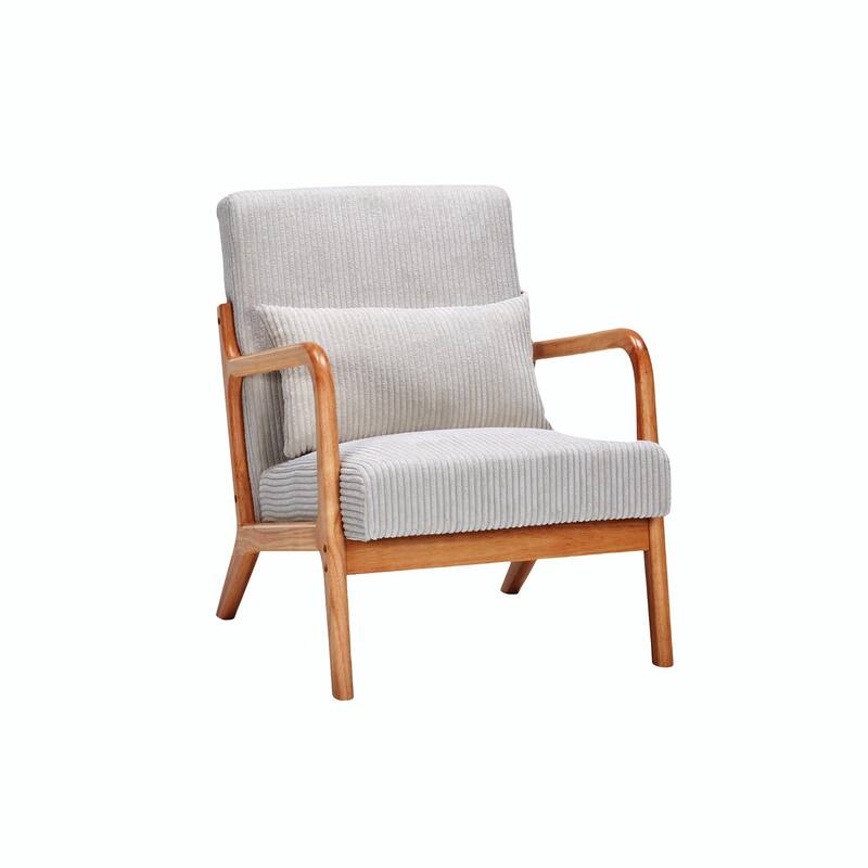 Mid-Century Modern Accent Chair, Armchair Living Room Chairs with Pillow