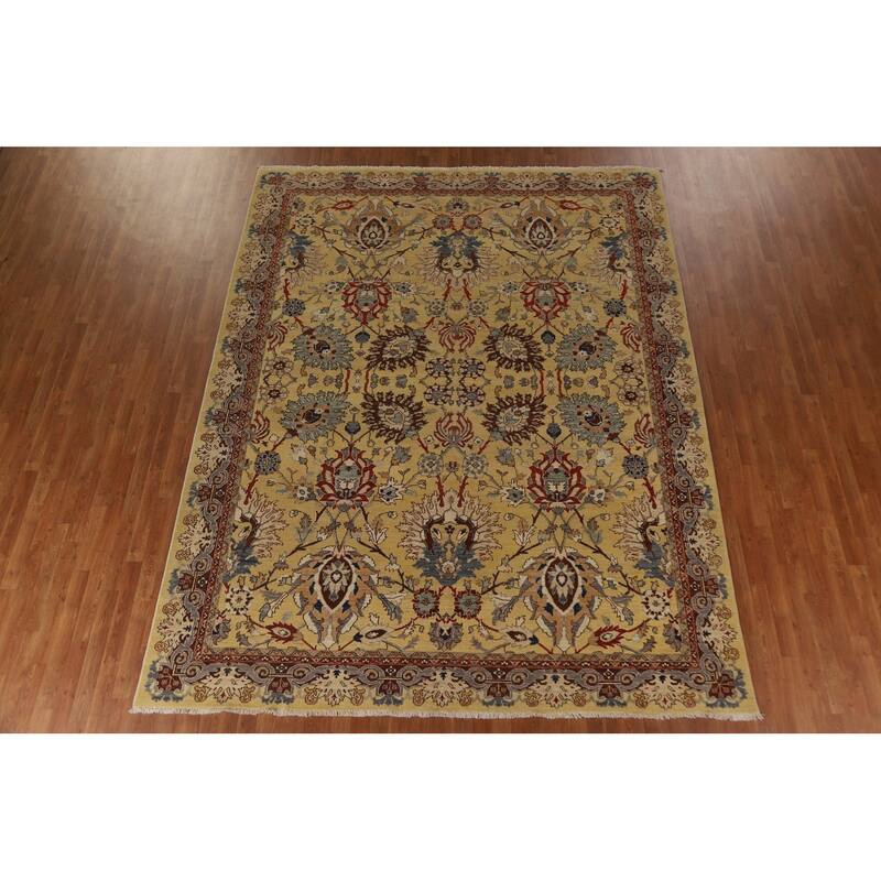 Vegetable Dye Ziegler Oriental Area Rug Hand-knotted Wool Carpet - 9'1"x 11'7"