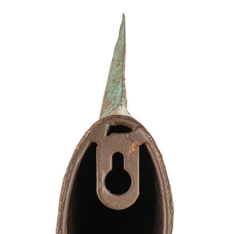 Distressed Metal Trout Tail Accent Decor - 8.8"L x 1.8"W x 9.0"H