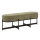 preview thumbnail 5 of 5, Uttermost Merino Moss Fabric Bench