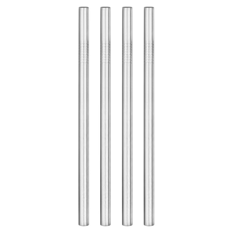4Pcs Reusable Metal Straws, 9.5" Stainless Steel Straw, Straight