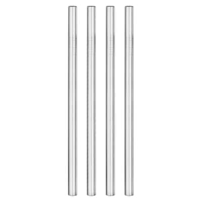 4Pcs Reusable Metal Straws, 9.5" Stainless Steel Straw, Straight