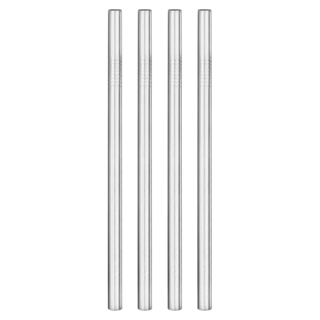 4Pcs Reusable Metal Straws, 9.5" Stainless Steel Straw, Straight