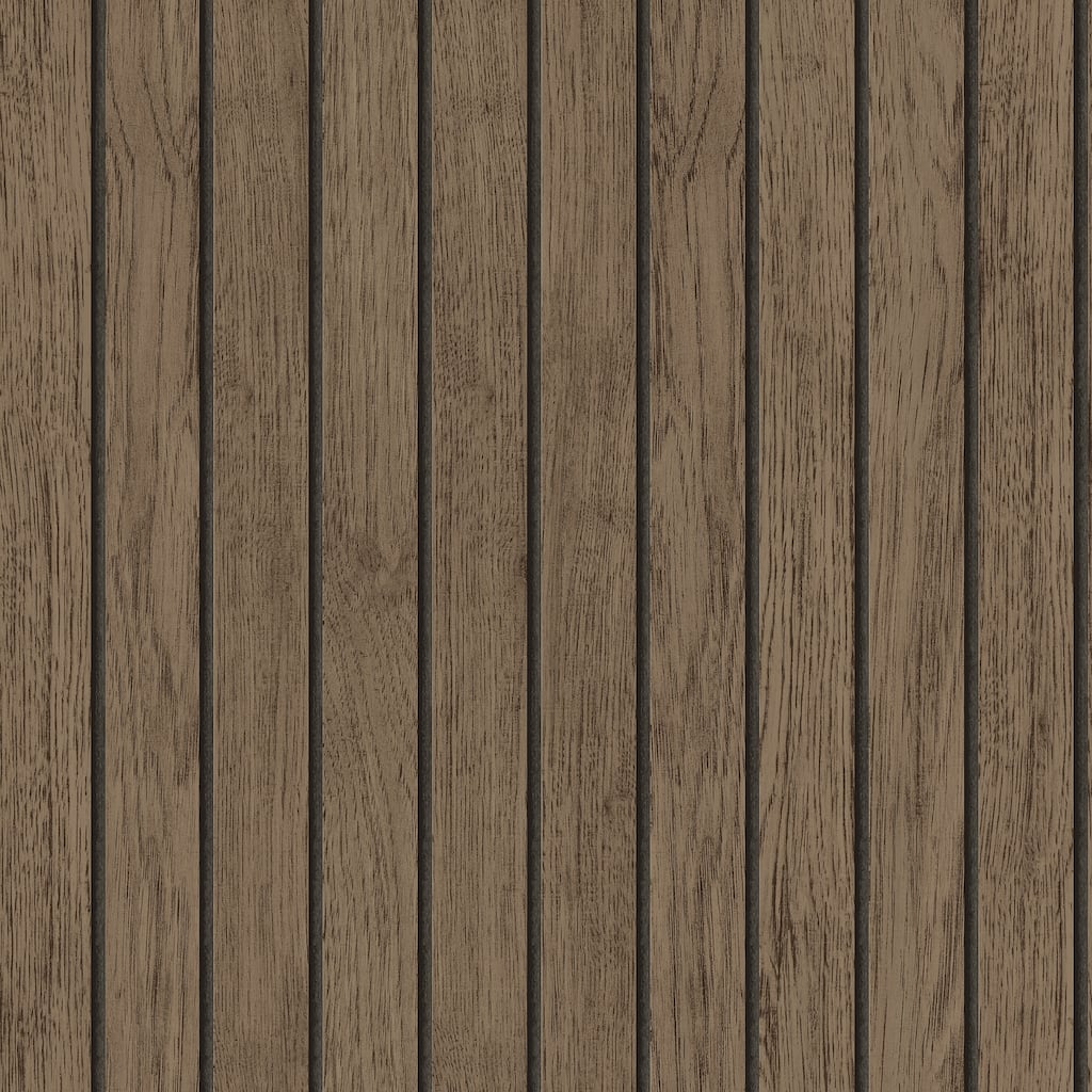 Fine Decor Manolo Brown Wooden Slat Wallpaper