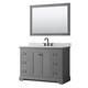 Option Dark Gray / White Carrara Marble Top / Matte Black