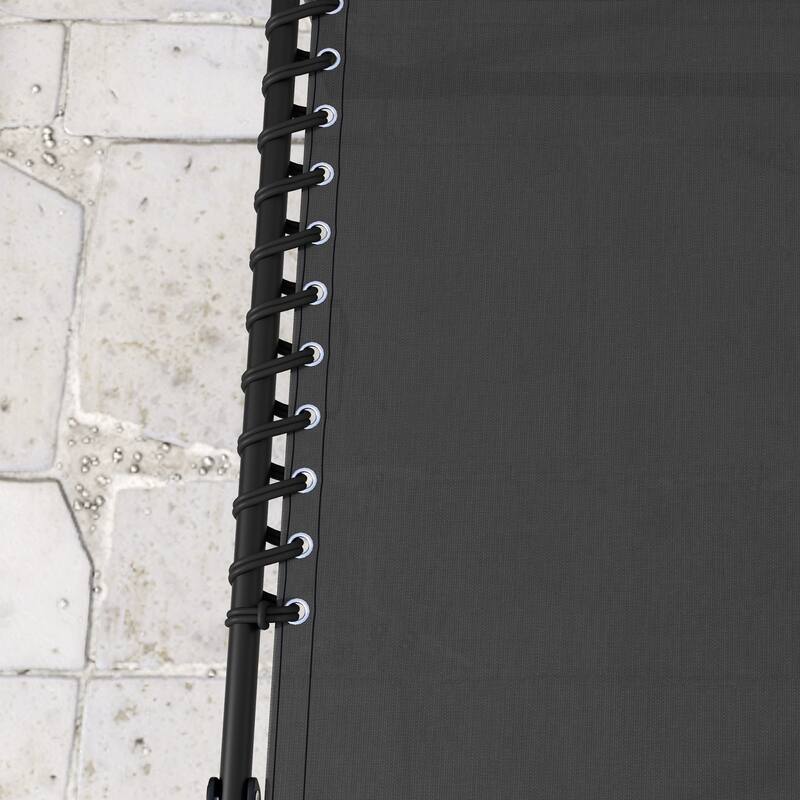 Outsunny Folding Chaise Lounge Chair Set of 2, Patio Sun Tanning Chair, Outdoor Chaise Lounger with 4-Position Reclining Back