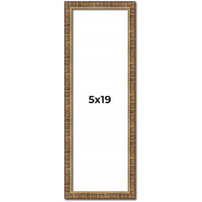 5x19 Frame Gold Solid Wood Picture Frame - Complete Modern Photo Frame