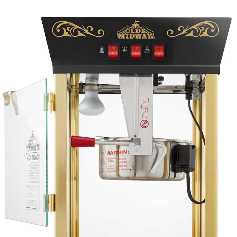 Movie TheaterStyle Popcorn Machine with Cart and 8oz Kettle