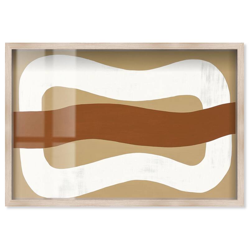 Minimal Wavy I Shadowbox by Art Remedy - Natural - 36" x 24"