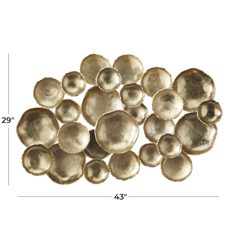 Aluminum Metal Plate Home Wall Decor with Uneven Edges - Silver or Gold - Roche River Decor