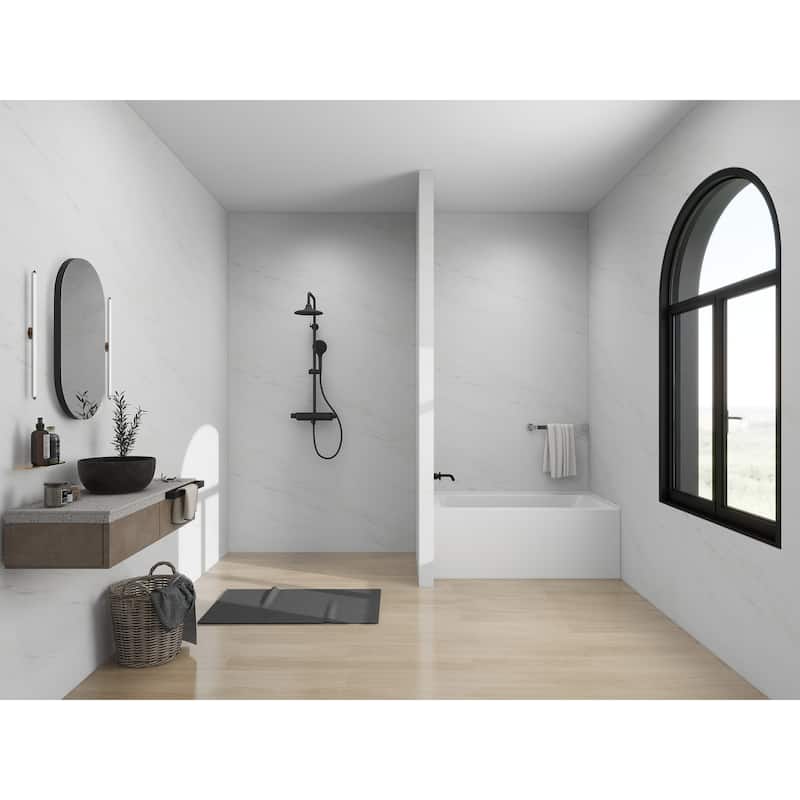 Vanity Art Alcove Soaking Acrylic Bathtub