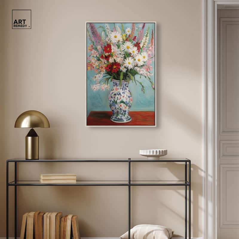 Flowers on a Table Canvas by Art Remedy