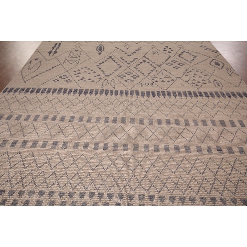Trellis Moroccan Area Rug Handmade Wool Carpet - 8'11"x 12'6"