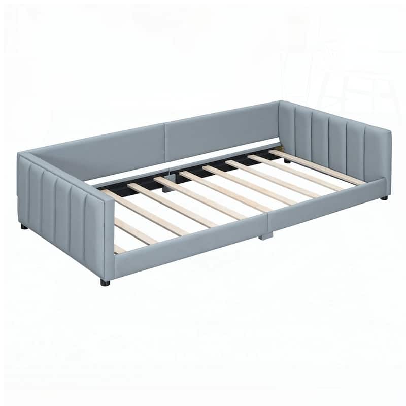 PU Leather Upholstered Platform Bed